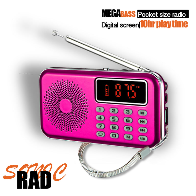 NEW ELECTRO MP3 STYLE FM SCAN RADIO WITH LED LIGHT & EARBUDS