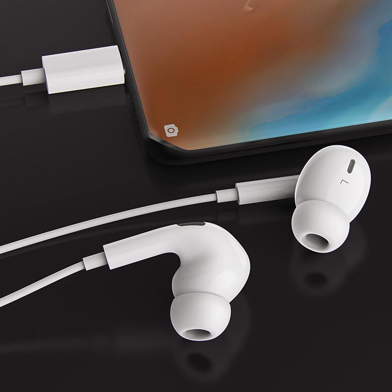 Wired earphone with Type-C port-WHITE