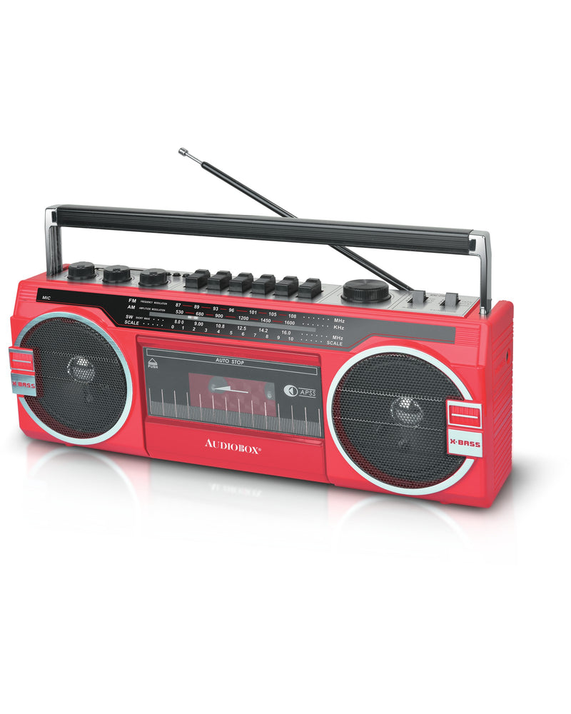 Retro style Bluetooth boombox Cassette player with AM/fm radio